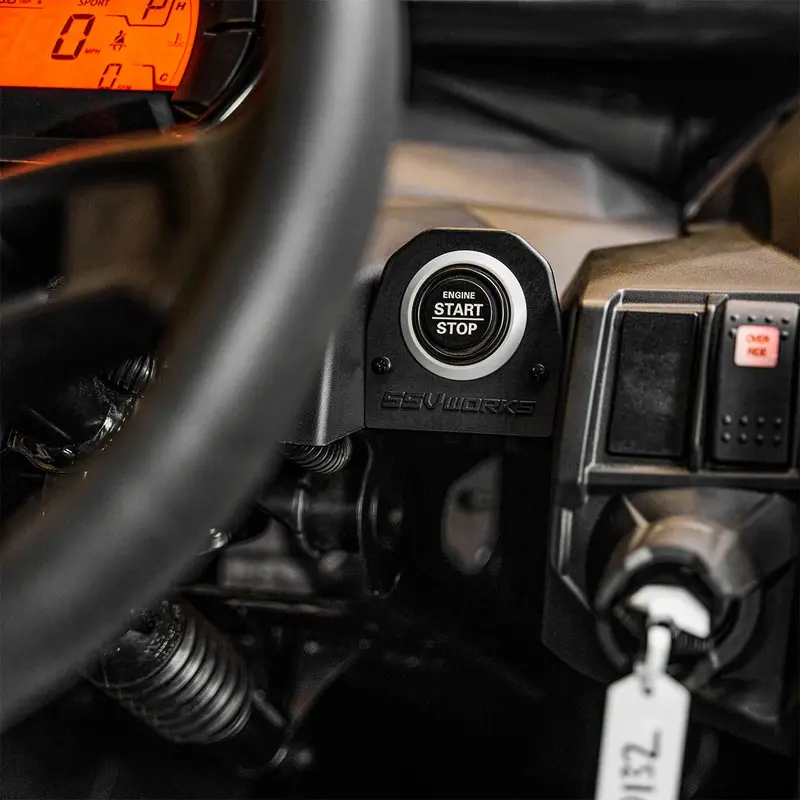 Ssv Works '17-'25 Can-Am Maverick X3 Start/Stop Button Relocation Mounting Kit 1