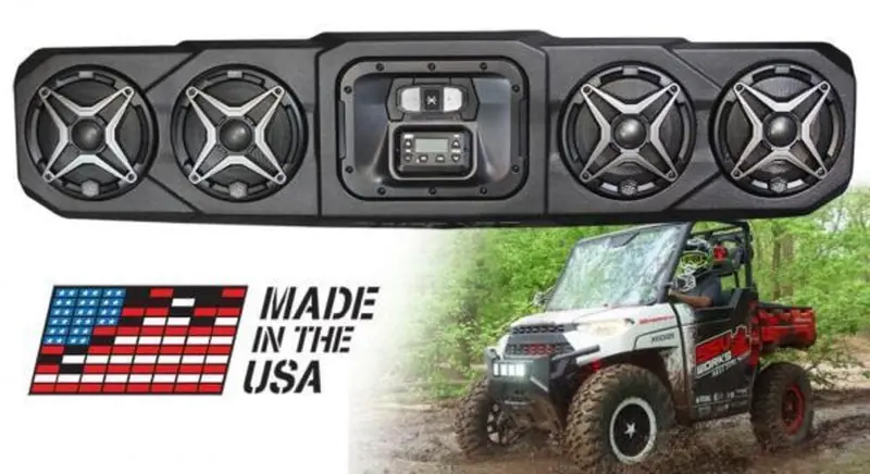 Ssv Works '18-'24 Polaris Ranger 4-Speaker Overhead Sound Bar 1