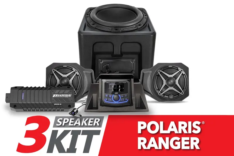 Ssv Works '18-'24 Polaris Ranger Xp 1000 A-Spec 3-Speaker Audio System With Jvc 1
