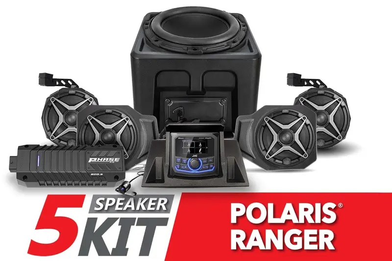 Ssv Works '18-'24 Polaris Ranger Xp 1000 A-Spec Ssv Works 5-Speaker Audio System W/Jvc 1