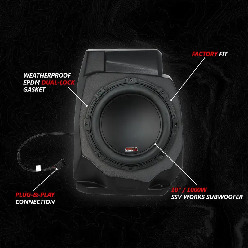 Ssv Works '20-'24 Polaris Rzr Pro Series Phase-5 V-Spec 5-Speaker 1400 Watt System W/Jvc 6