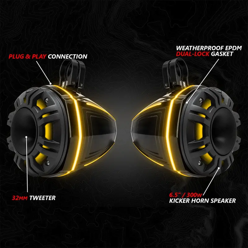 Ssv Works '20-'24 Polaris Rzr Pro Series Phase-6 K-Spec 5-Speaker 1400 Watt System 2
