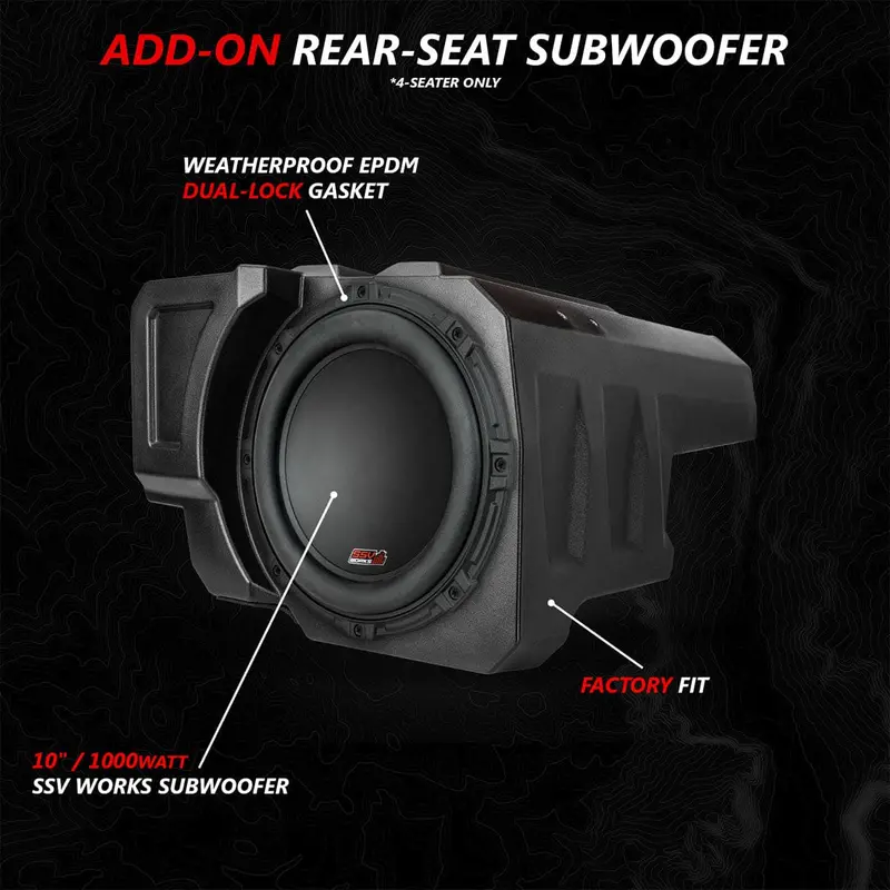 Ssv Works '20-'24 Polaris Rzr Pro Series Phase-6 K-Spec 5-Speaker 1400 Watt System W/Jvc 7