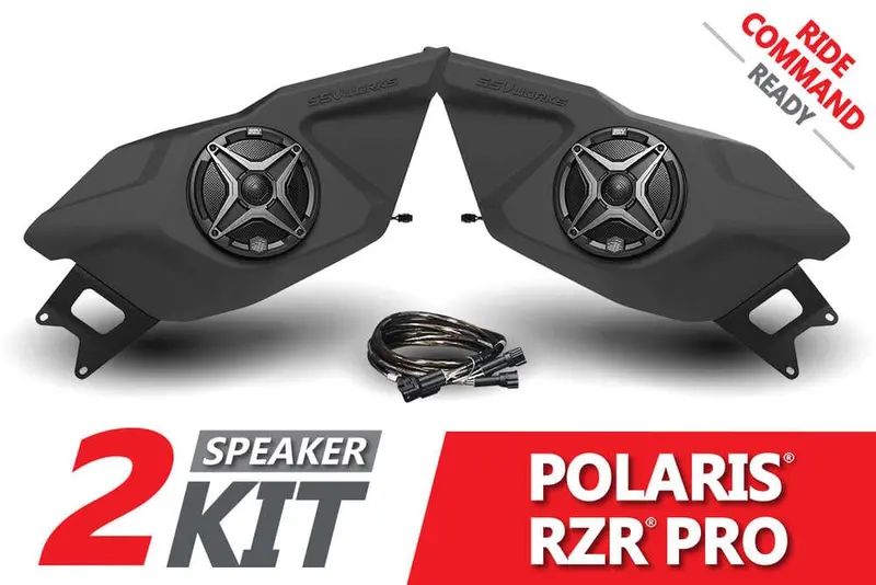 Ssv Works '21-'24 Polaris Rzr Pro 2-Seater Door Speaker-Pods For Ride Command 1