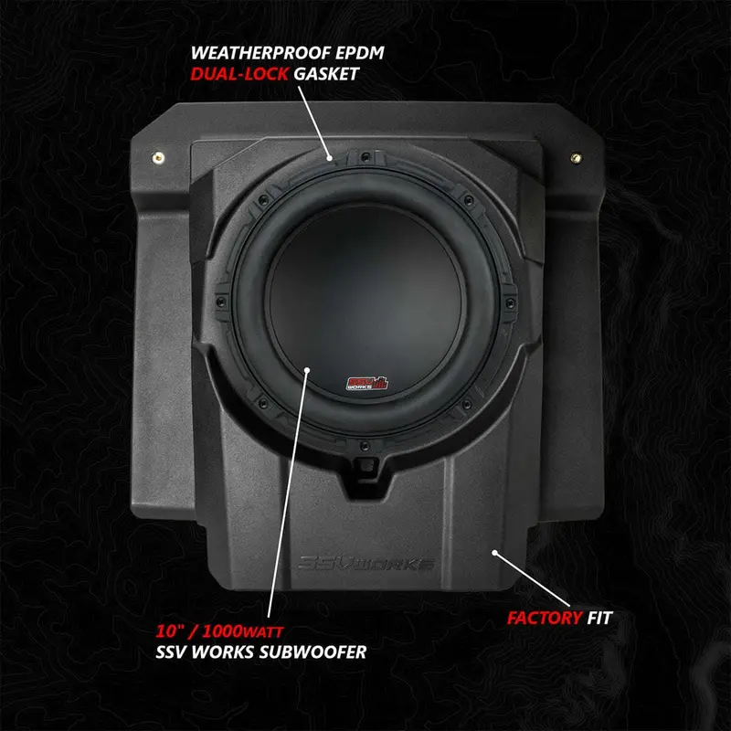 Ssv Works '24-'25 Can-Am Maverick R Phase-4 V-Spec 1650Watt 5-Speaker Stereo System 3