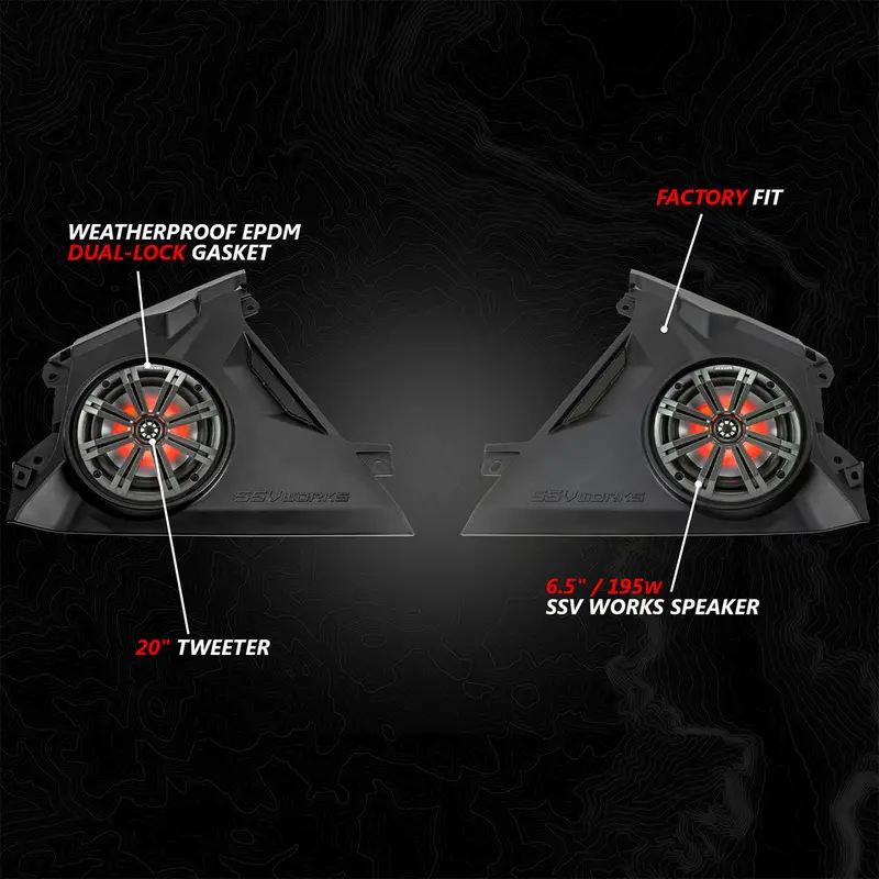 Ssv Works '24-'25 Can-Am Maverick R Phase-6 K-Spec 1650Watt 6-Speaker Stereo System With Kicker Horns 2