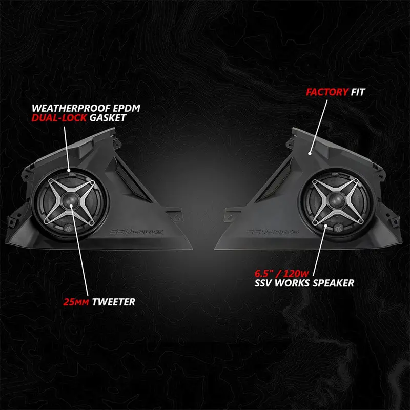 Ssv Works '24 Can-Am Maverick R Front-Dash 6.5" Speaker-Panels 2