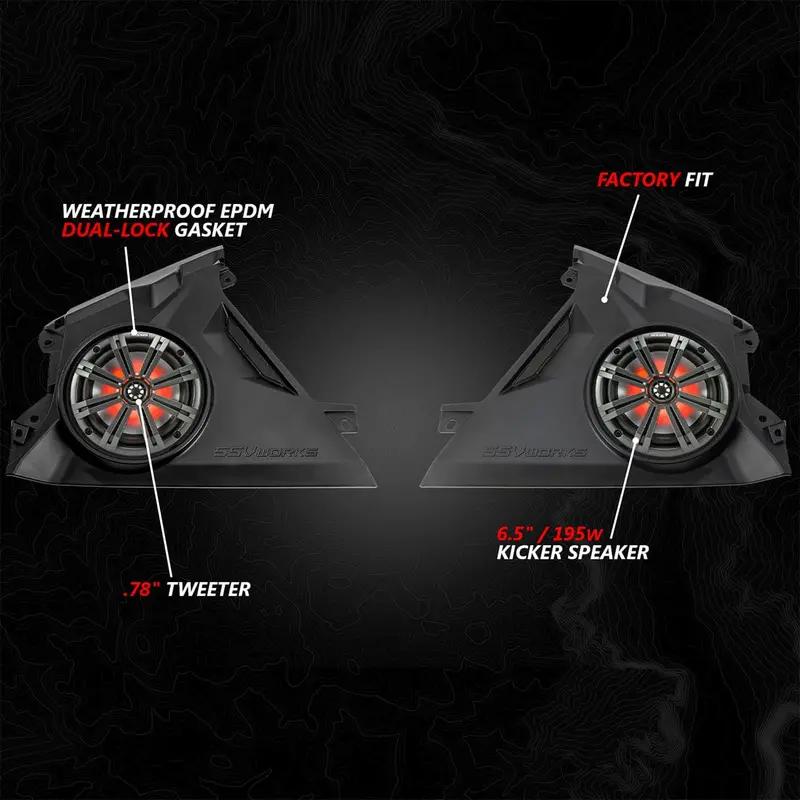 Ssv Works '24 Can-Am Maverick R Front-Dash 6.5" Speaker-Panels 4