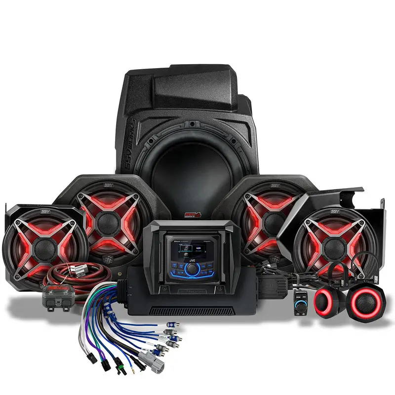 Ssv Works '25-'26 Polaris Rzr Pro R 7-Speaker Plug & Play Kit W/Jvc Radio 1