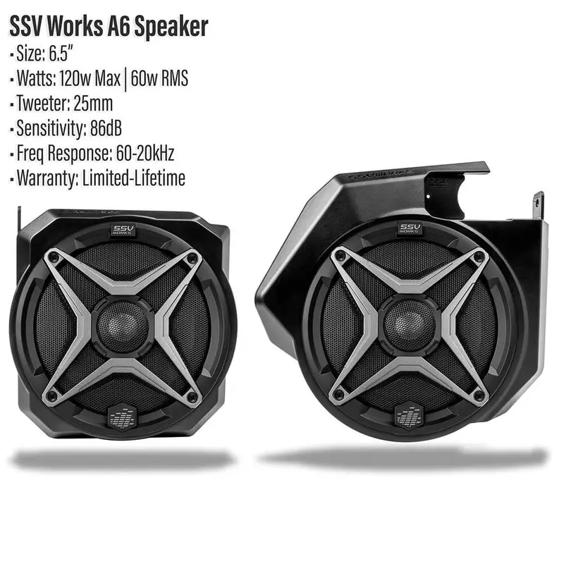 Ssv Works '25-'26 Polaris Rzr Pro R Front 6.5" Dash Speaker Pods 2