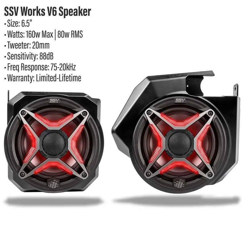 Ssv Works '25-'26 Polaris Rzr Pro R Front 6.5" Dash Speaker Pods 3