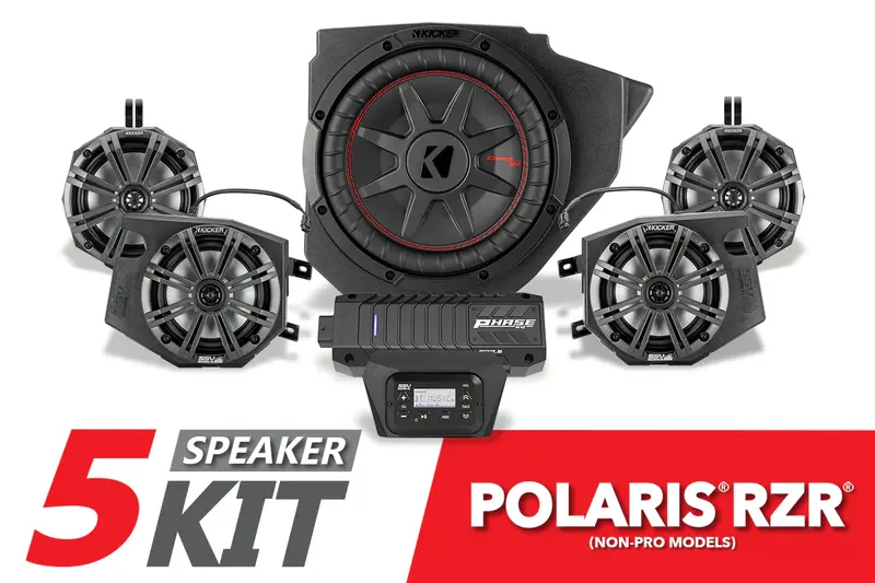 Ssv Works Complete Kicker 5-Speaker Plug-&-Play Kit - 2014-2023 Polaris Rzr 1