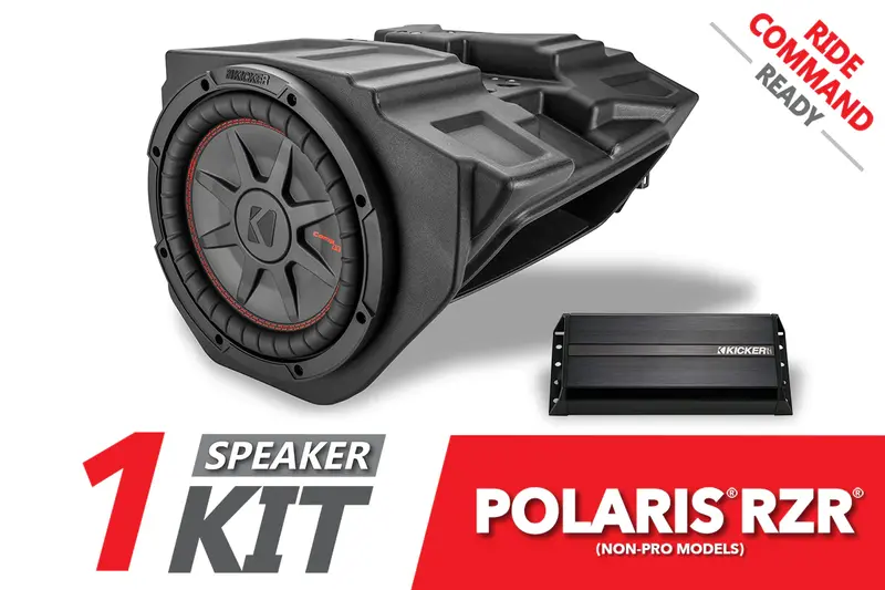 Ssv Works Kicker 10In Subwoofer Plug-&-Play Kit For Ride Command - 2014-2023 Polaris Rzr 1