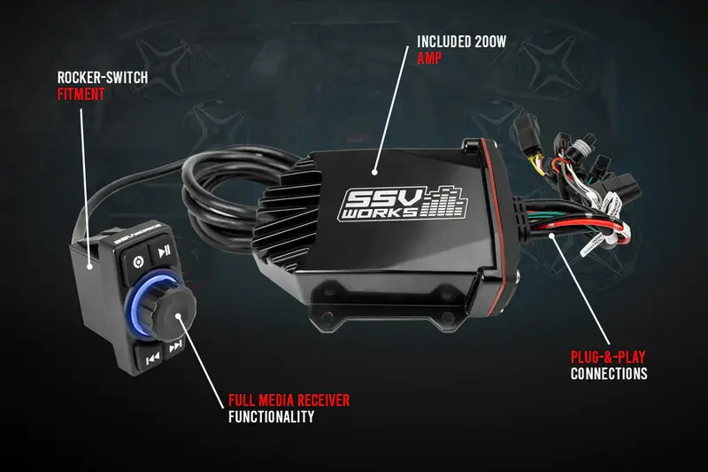 Ssv Works Phase X 5-Speaker Kicker Audio-Kit - 2020-2023 Kawasaki Krx1000 2-Seater 2