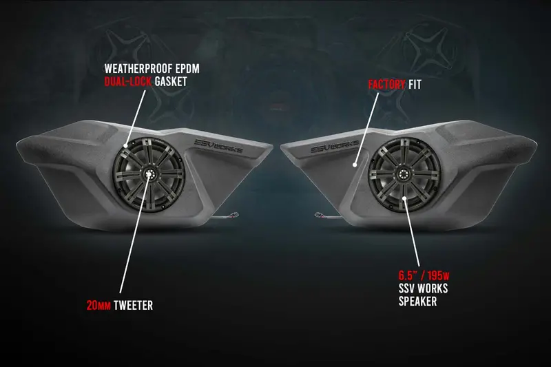 Ssv Works Phase X Kicker 5-Speaker Plug-&-Play System - 2020-2023 Polaris Rzr Pro 2