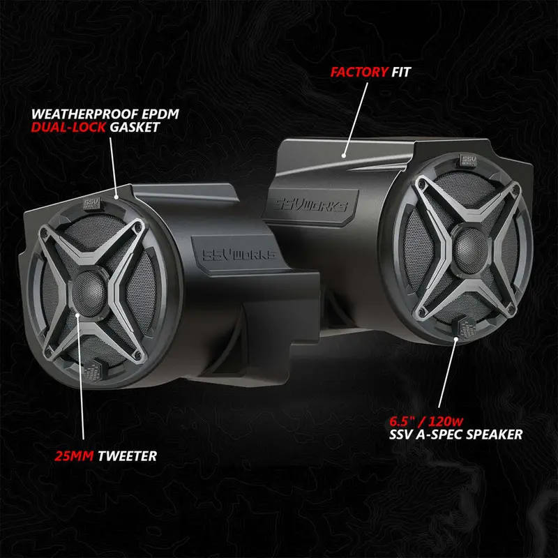 Ssv Works Polaris Rzr Pro Series In-Dash 6.5" Speaker-Pods 3