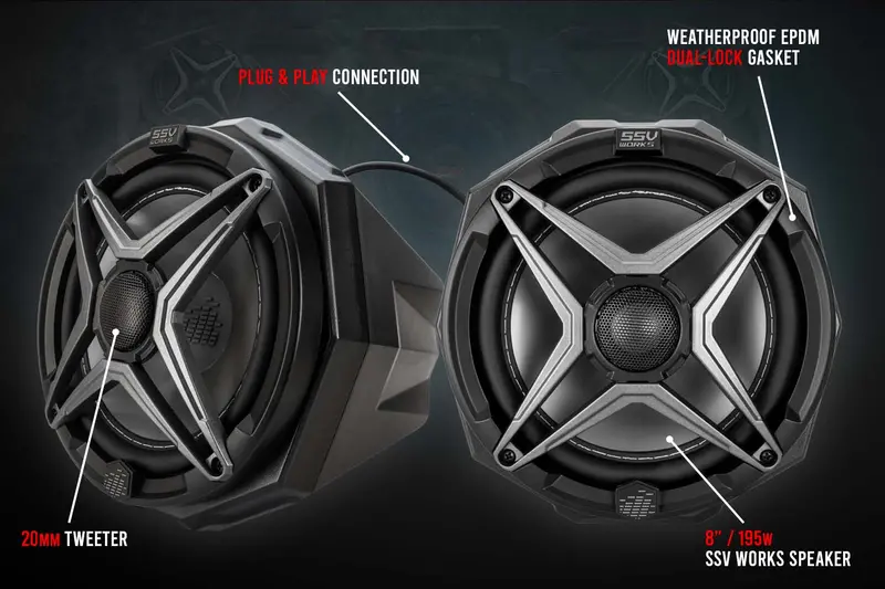 Ssv Works Universal 8In Cage-Mount Speaker-Pods 2