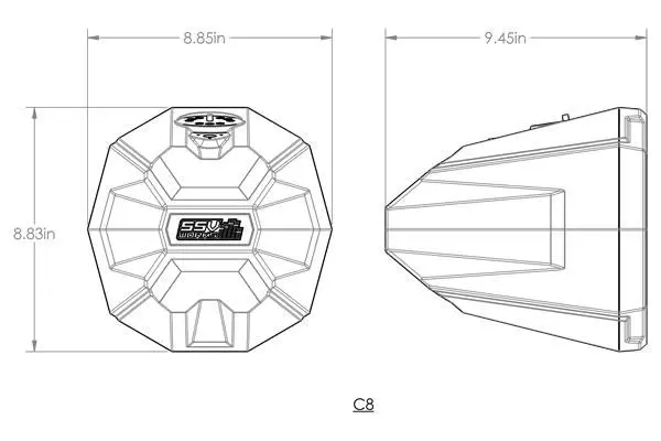 Ssv Works Universal 8In Cage-Mount Speaker-Pods 6