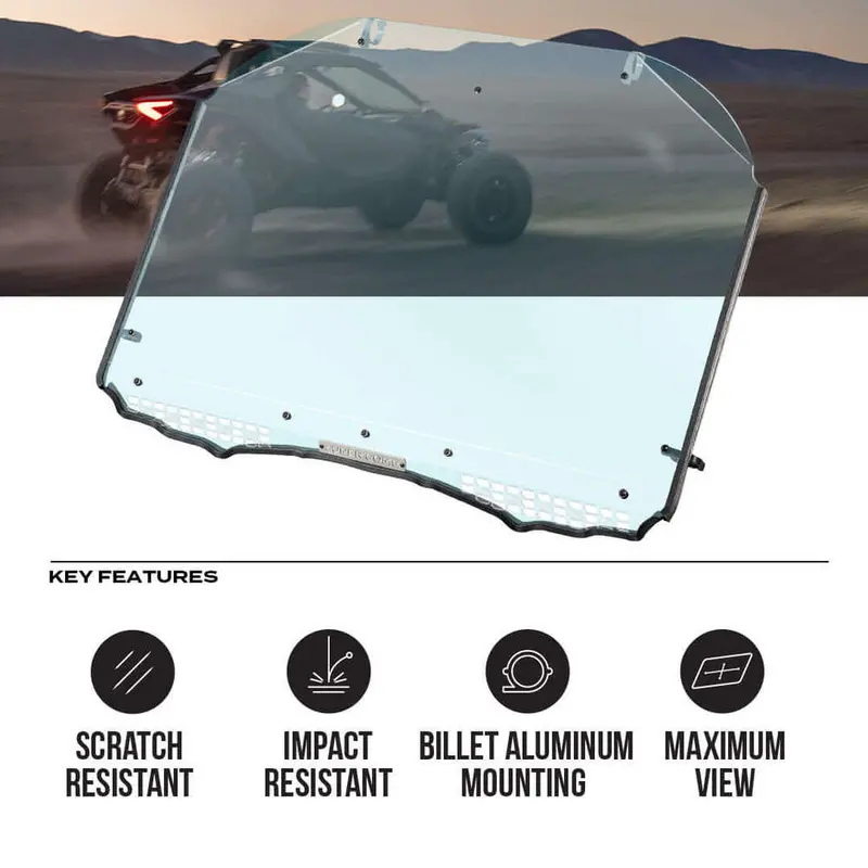 Super Comp Can-Am Maverick R Polycarbonate Full Front Windshield 2