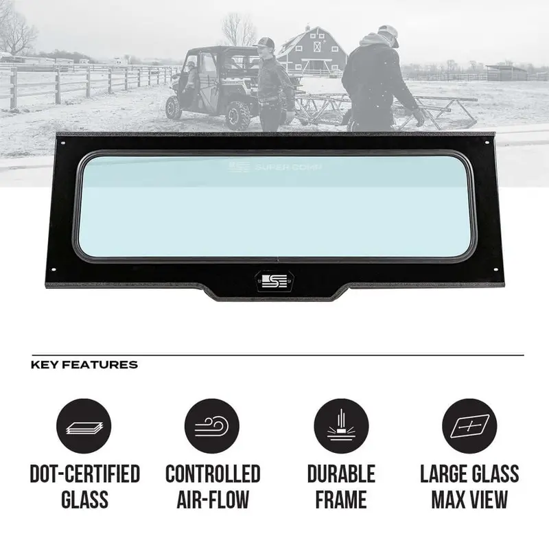 Super Comp Polaris Ranger Rear Windshield 2
