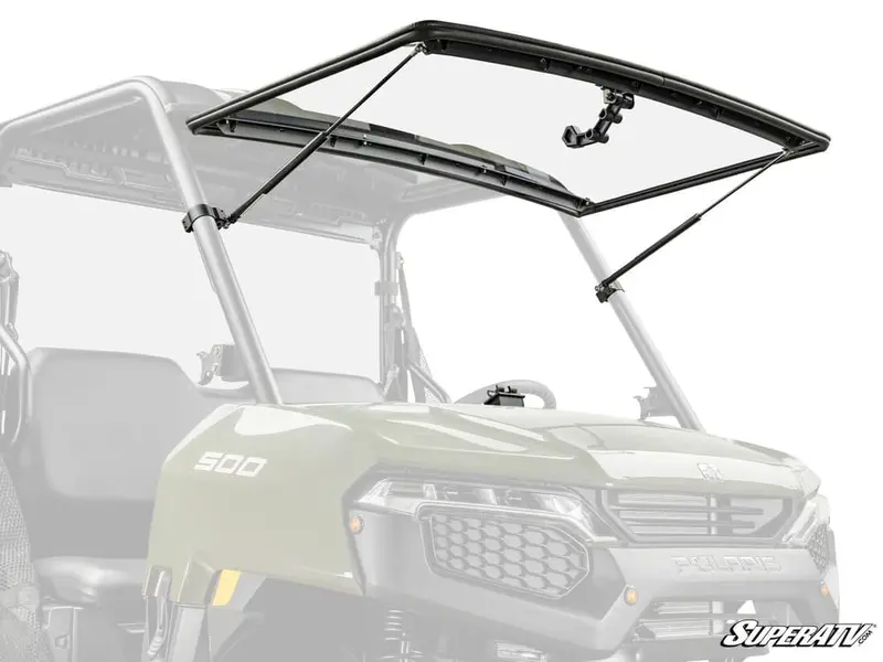 Superatv '26+ Polaris Ranger 500 Scratch-Resistant Flip Windshield 1