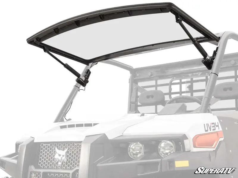 Superatv Bobcat Uv34 Maxdrive Power Flip Windshield 1