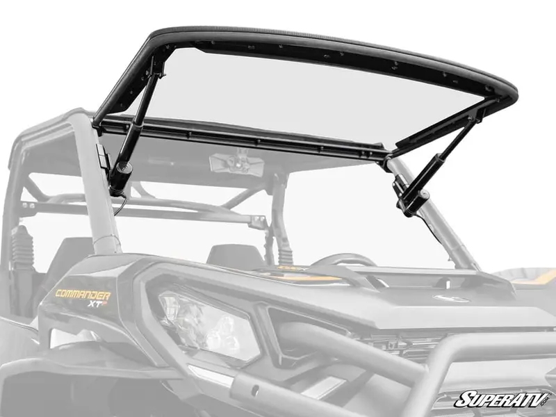 Superatv Can-Am Commander Max Drive Power Flip Windshield 1