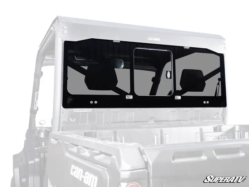 Superatv Can-Am Defender Glass Sliding Rear Windshield 1
