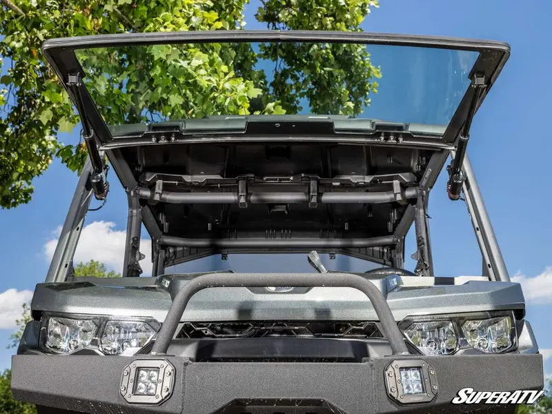 Superatv Can-Am Defender Max Drive Power Flip Glass Windshield 2