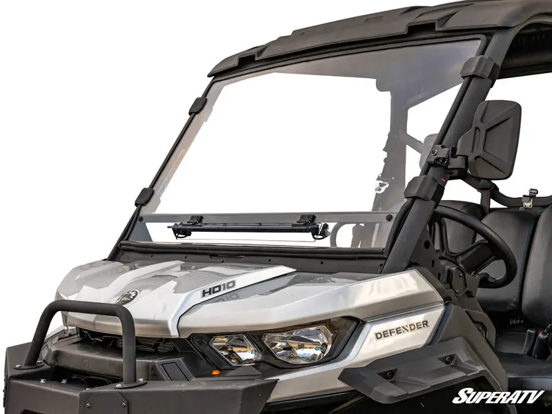 Superatv Can-Am Defender Scratch Resistant Vented Full Windshield 1
