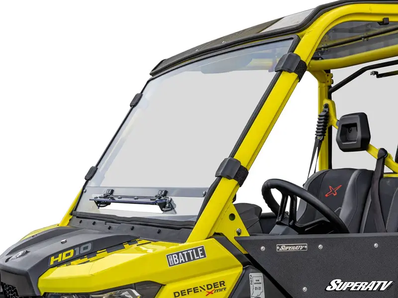 Superatv Can-Am Defender Scratch Resistant Vented Full Windshield 2