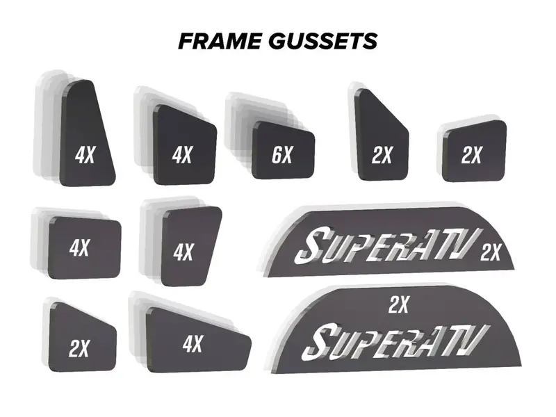 Superatv Can-Am Defender Weld-In Gusset Kit 1
