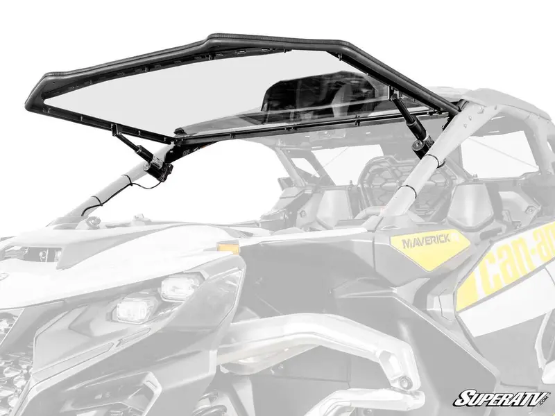 Superatv Can-Am Maverick R Maxdrive Power Flip Windshield 1