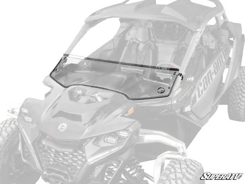 Superatv Can-Am Maverick R Scratch-Resistant Half Windshield 1