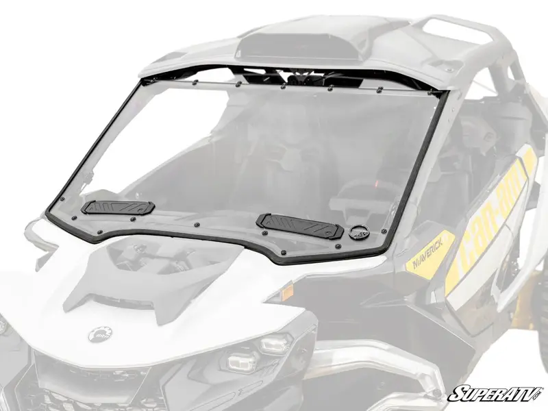 Superatv Can-Am Maverick R Scratch-Resistant Vented Full Windshield 1