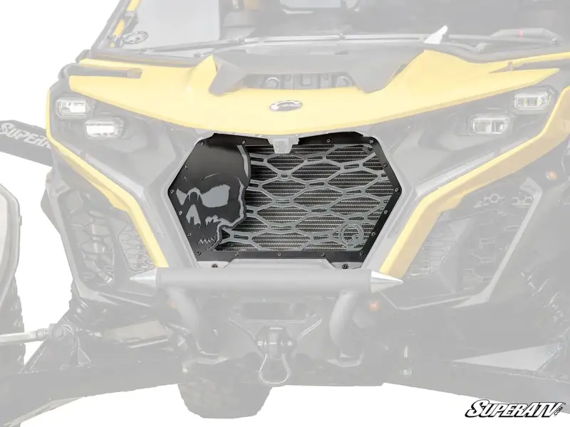 Superatv Can-Am Maverick R Skull Style Insert Grille 2