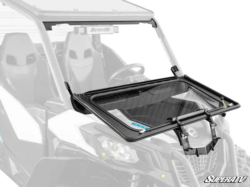 Superatv Can-Am Maverick Sport Flip Down Glass Windshield 1