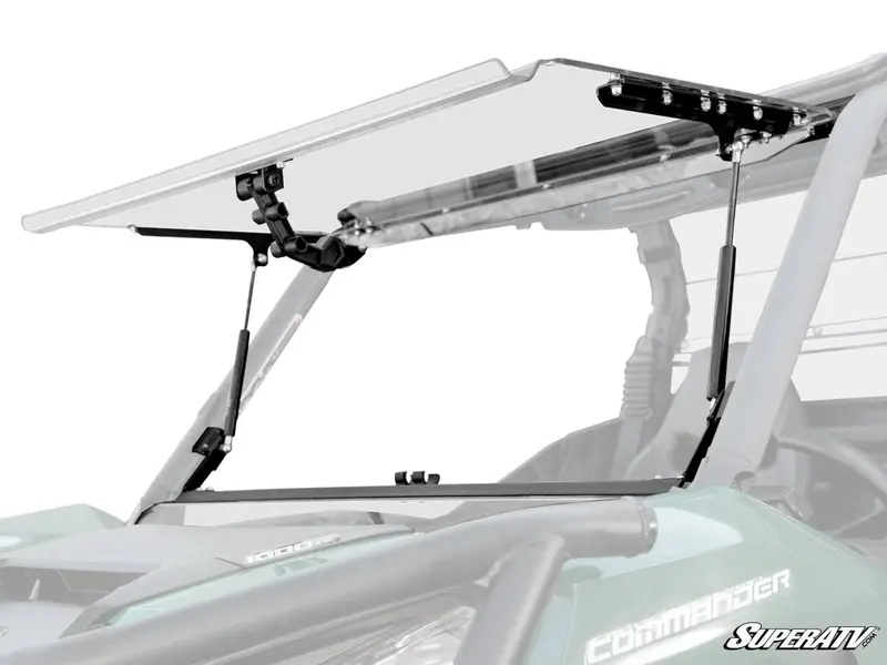 Superatv Can-Am Maverick Sport Scratch Resistant Flip Windshield 1