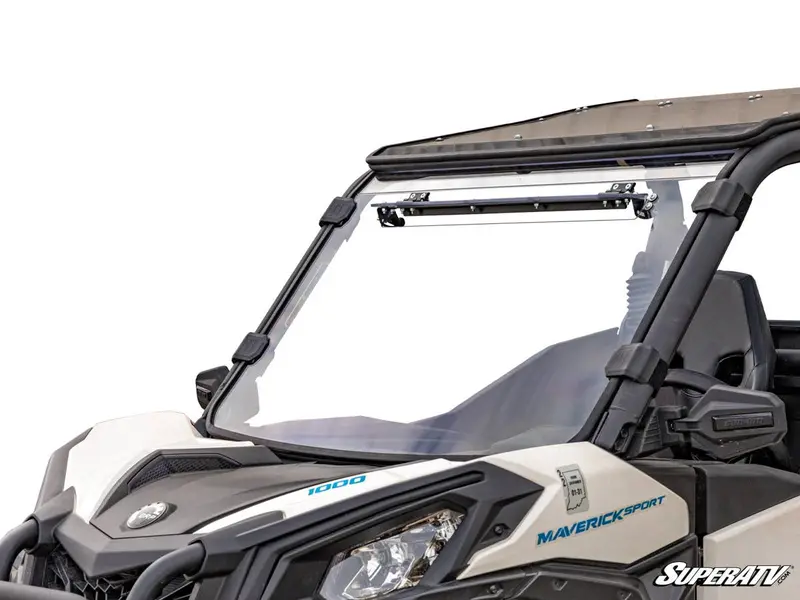 Superatv Can-Am Maverick Sport Scratch Resistant Vented Full Windshield 1