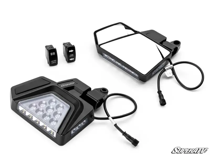 Superatv Cf Moto Dual Section Led Side View Mirrors 1