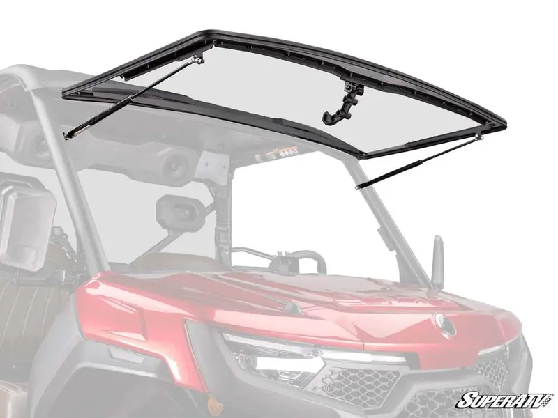Superatv Cf Moto Uforce U10 Pro Scratch-Resistant Flip Windshield 1