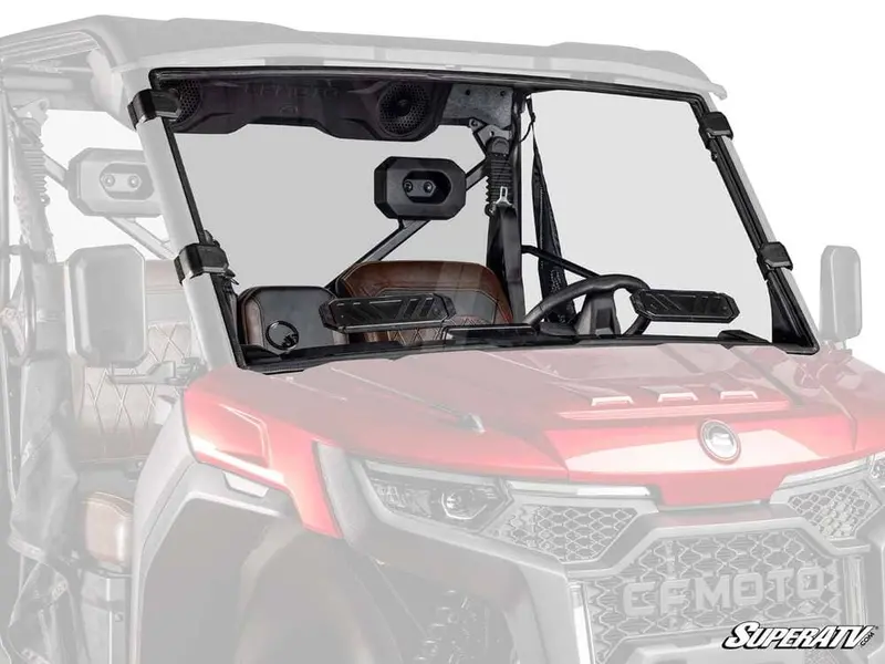Superatv Cf Moto Uforce U10 Pro Scratch-Resistant Vented Full Windshield 1