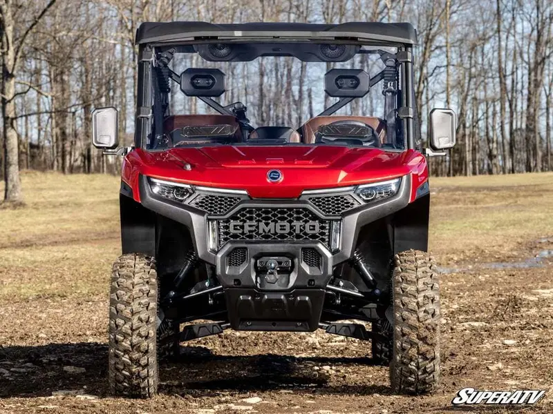 Superatv Cf Moto Uforce U10 Pro Scratch-Resistant Vented Full Windshield 2