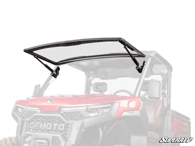 Superatv Cfmoto '25+ Uforce U10 Pro Maxdrive Power Flip Windshield 1