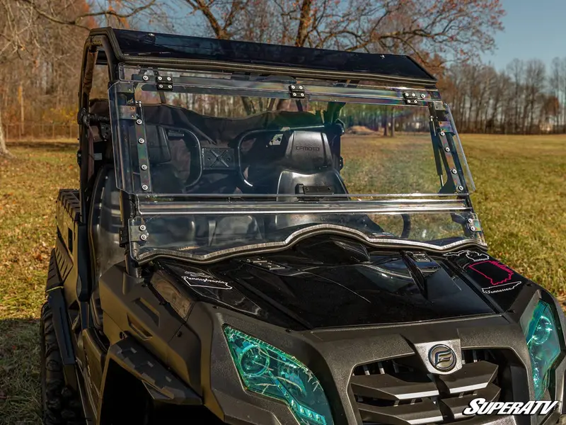 Superatv Cfmoto Uforce 500 Scratch-Resistant Flip Windshield 2