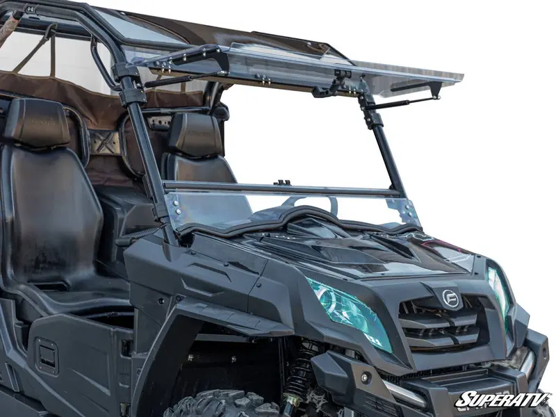 Superatv Cfmoto Uforce 800 Scratch-Resistant Flip Windshield 1