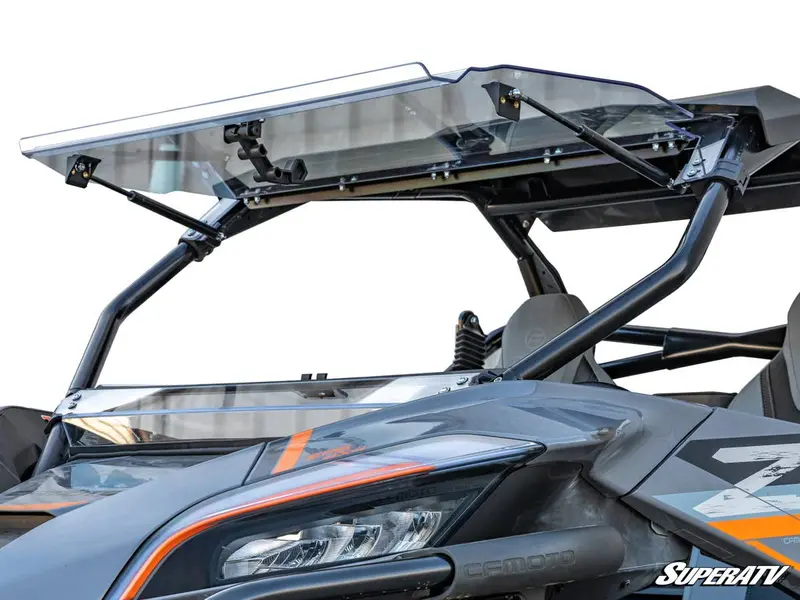 Superatv Cfmoto Zforce 950 Scratch Resistant Flip Windshield 1