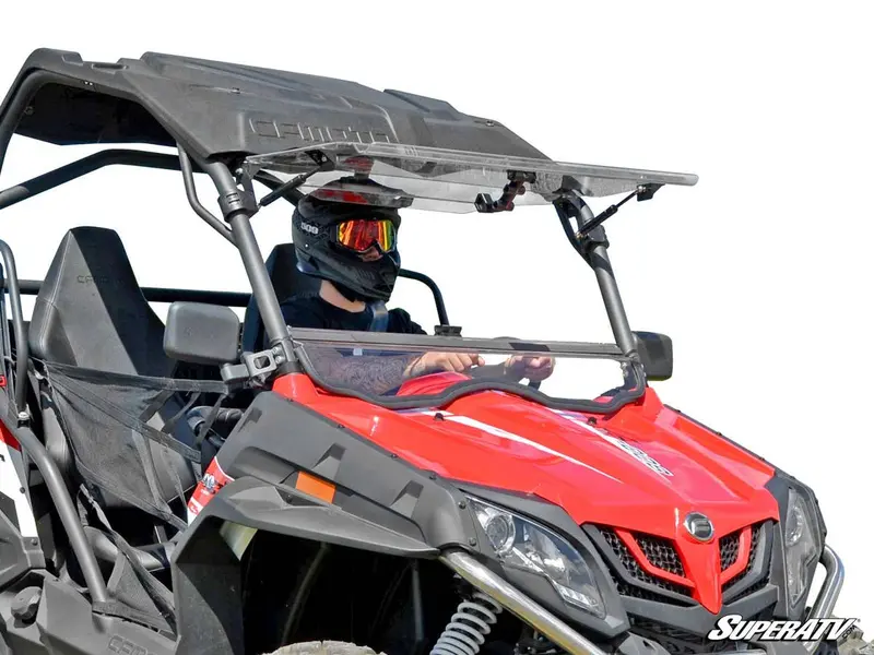 Superatv Cfmoto Zforce Scratch Resistant Flip Windshield 1