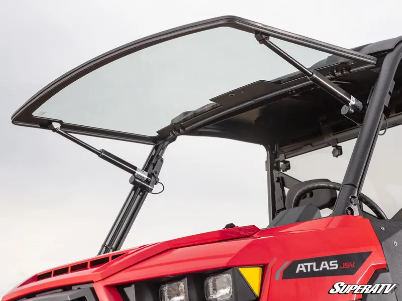 Superatv Gravely Atlas Jsv Maxdrive Power Flip Glass Windshield 2