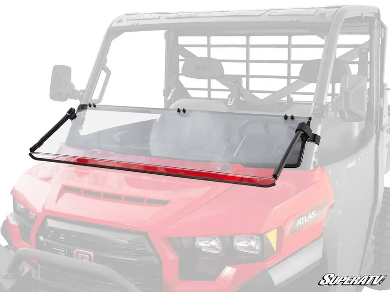 Superatv Gravely Atlas Jsv Scratch-Resistant Flip Down Windshield 1